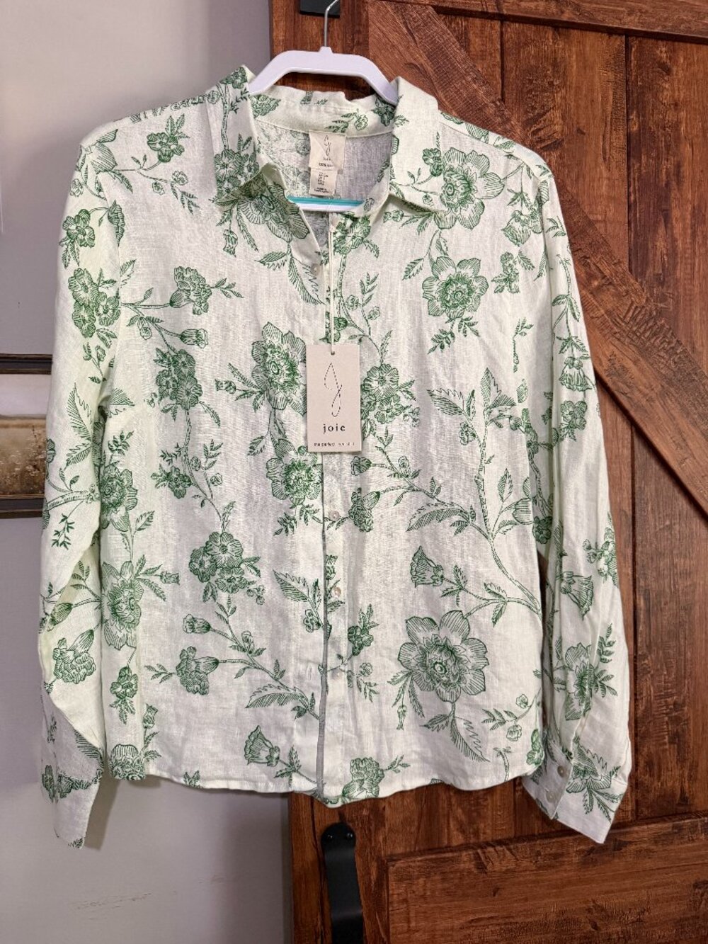 Joie 100% linen blouse L